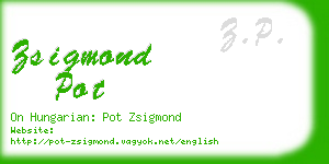 zsigmond pot business card